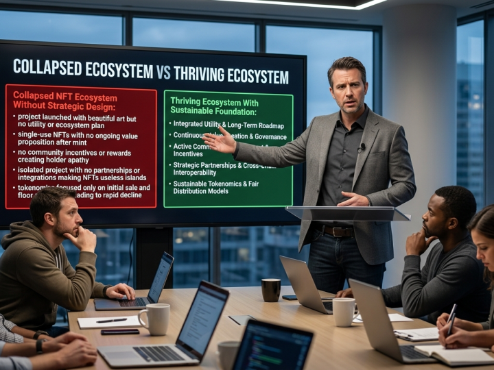 NFT Ecosystems Collapse Design Without Strategy
